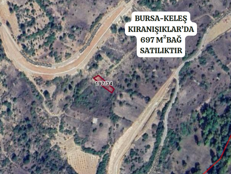 BURSA KELEŞ KIRANIŞIKLAR'DA 697 M² BAĞ SATILIKTIR. - BURSA KELES fotoğraf 2