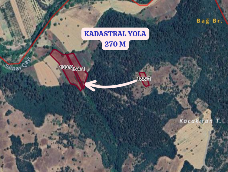 BALIKESİR SINDIRGI BULAK KÖYÜNDE 1.569 M² TARLA SATILIKTIR - BALIKESİR SINDIRGI fotoğraf 3