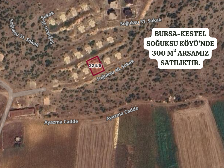 BURSA KESTEL SOĞUKSU KÖYÜ’NDE 300 M²  ARSA SATILIKTIR - BURSA KESTEL fotoğraf 2