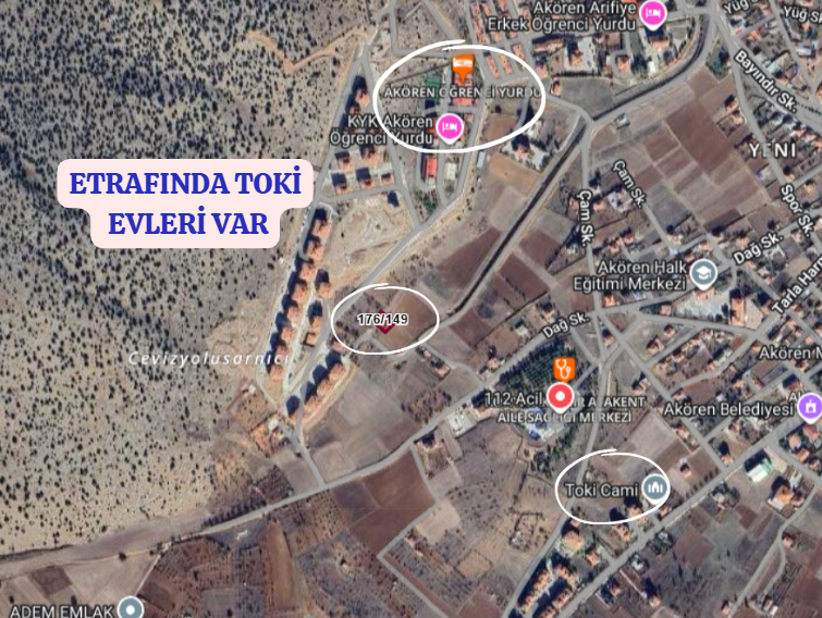 KONYA AKÖREN AĞALAR  KÖYÜNDE 531  M²  ARSA  SATILIKTIR - KONYA AKÖREN fotoğraf 4