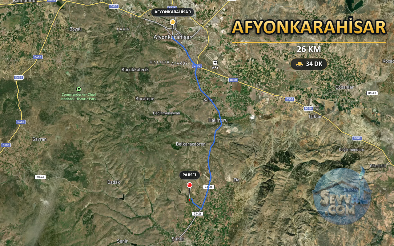 AFYONKARAHİSAR ŞUHUT AĞZIKARA 1.668 m² SATILIK ARSA - AFYONKARAHİSAR ŞUHUT fotoğraf 4