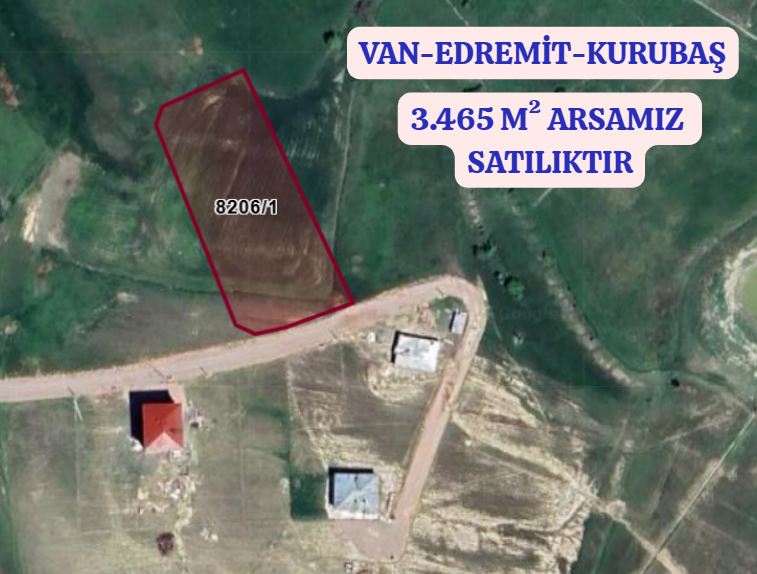 VAN EDREMİT KURUBAŞ  KÖYÜNDE 3.465 M² ARSAMIZ SATILIKTIR. - VAN EDREMİT fotoğraf 2