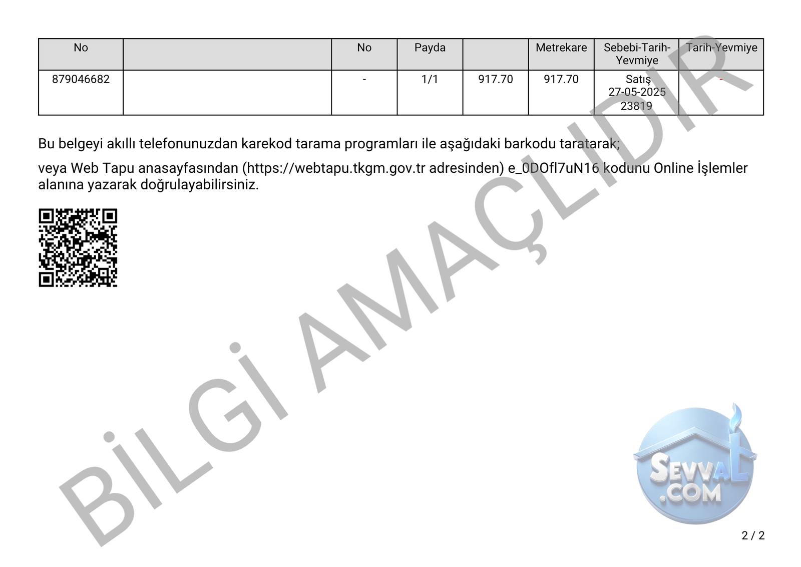 KÜTAHYA MERKEZ SOBRAN KÖYÜNDE 917 M² TARLAMIZ SATILIKTIR. - Kütahya Merkez fotoğraf 8