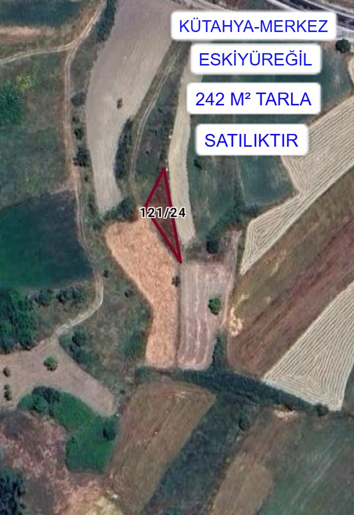 KÜTAHYA MERKEZ ESKİYÜREĞİL KÖYÜNDE 242 M² TARLA SATILIKTIR. - KÜTAHYA MERKEZ fotoğraf 3
