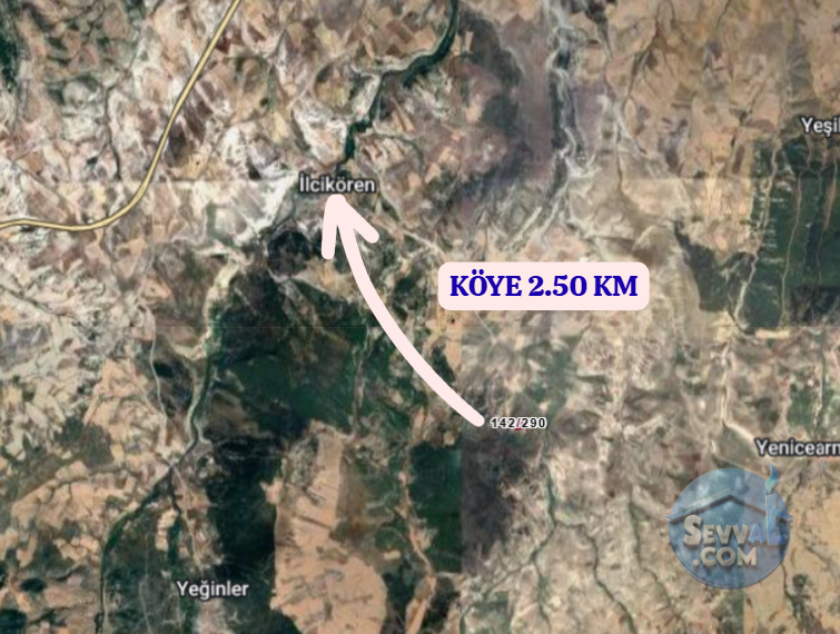 KÜTAHYA ÇAVDARHİSAR İLCİKÖREN  KÖYÜNDE 2.199 M²  TARLA  SATILIKTIR - KÜTAHYA ÇAVDARHİSAR fotoğraf 4