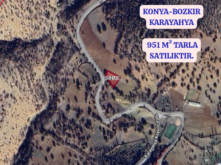 KONYA BOZKIR KARAYAHYA KÖYÜNDE  951   M²  TARLA  SATILIKTIR - KONYA BOZKIR fotoğraf 2