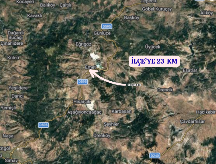 KÜTAHYA EMET YARIŞ  KÖYÜNDE  5.267 M²  TARLA  SATILIKTIR - KÜTAHYA EMET fotoğraf 5
