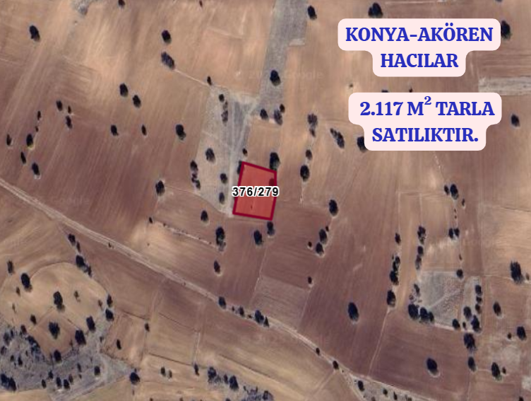 KONYA AKÖREN HACILAR   KÖYÜNDE  2.117  M²  TARLA  SATILIKTIR - KONYA AKÖREN fotoğraf 2