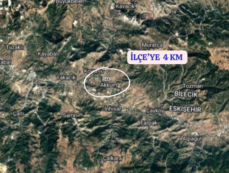 BİLECİK İNHİSAR AKKUM  KÖYÜNDE 1.900 M² TARLA  SATILIKTIR - BİLECİK İNHİSAR fotoğraf 10