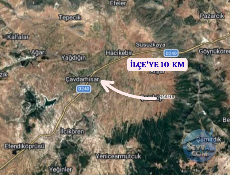KÜTAHYA ÇAVDARHİSAR GÖKAĞAÇ  KÖYÜNDE  1.560 M²  TARLA SATILIKTIR - KÜTAHYA ÇAVDARHİSAR fotoğraf 5