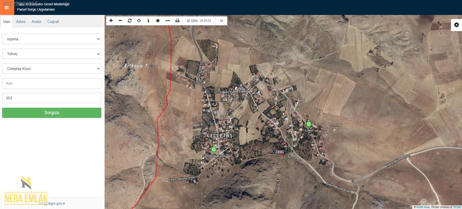 EĞİRDİR GÖLÜ YAKINI TEKTAPU YERLEŞİMİN DİBİ KADASTRO YOLLU 372m2 - ISPARTA YALVAÇ fotoğraf 5
