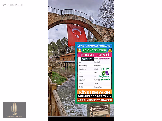 EGENİN YÜKSELEN YILDIZI ŞEHİR UŞAKTAN FIRSAT ARAZİİ - UŞAK KARAHALLI fotoğraf 2