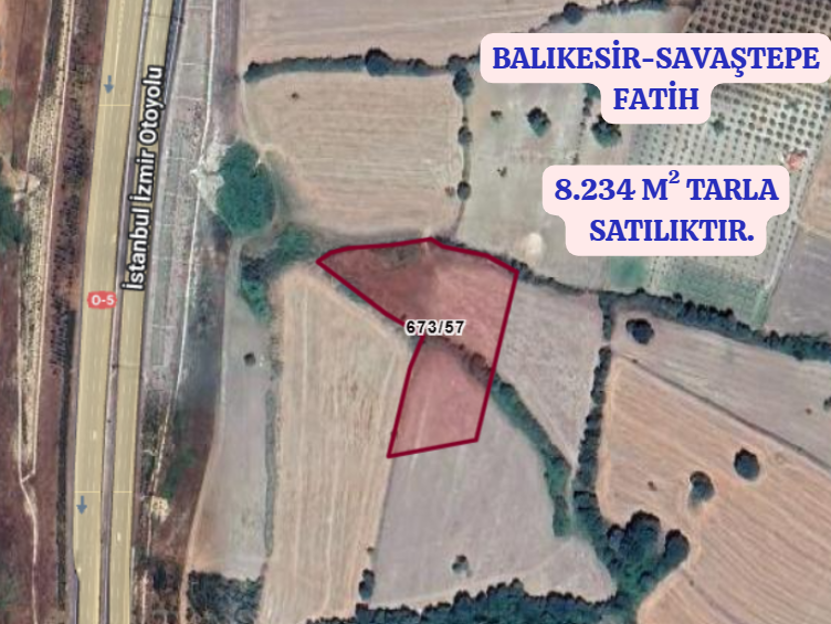 BALIKESİR SAVAŞTEPE FATİH 8.234 M² TARLA SATILIKTIR. - BALIKESİR SAVAŞTEPE fotoğraf 2