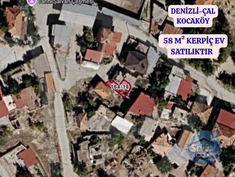 DENİZLİ ÇAL KOCAKÖY  KÖYÜNDE  HİSSELİ 58 M²  KERPİÇ EV  SATILIKTIR - DENİZLİ ÇAL fotoğraf 2