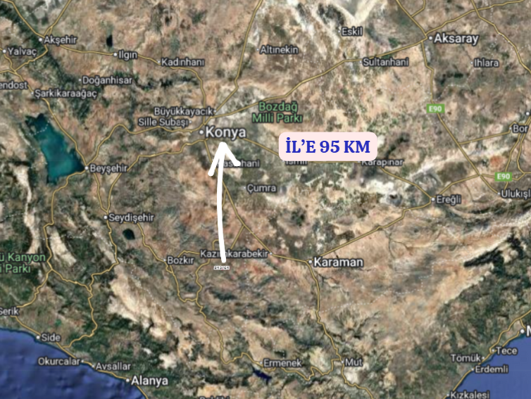 KONYA GÜNEYSINIR AĞRAS  KÖYÜNDE 7.953  M² TARLA  SATILIKTIR - KONYA GÜNEYSINIR fotoğraf 7