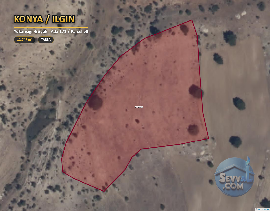 KONYA ILGIN YUKARIÇİĞİL-BÜYÜK 12.747 m² SATILIK ARSA - KONYA ILGIN fotoğraf 2