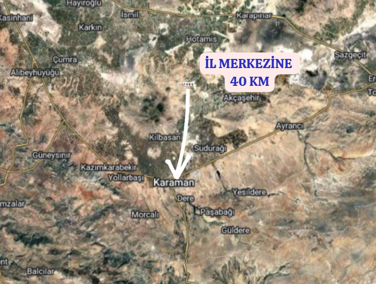 KARAMAN MERKEZ KAMENİ   KÖYÜNDE 1.263  M²  KERPİÇ EV VE ARSASI  SATILIKTIR - KARAMAN MERKEZ fotoğraf 5