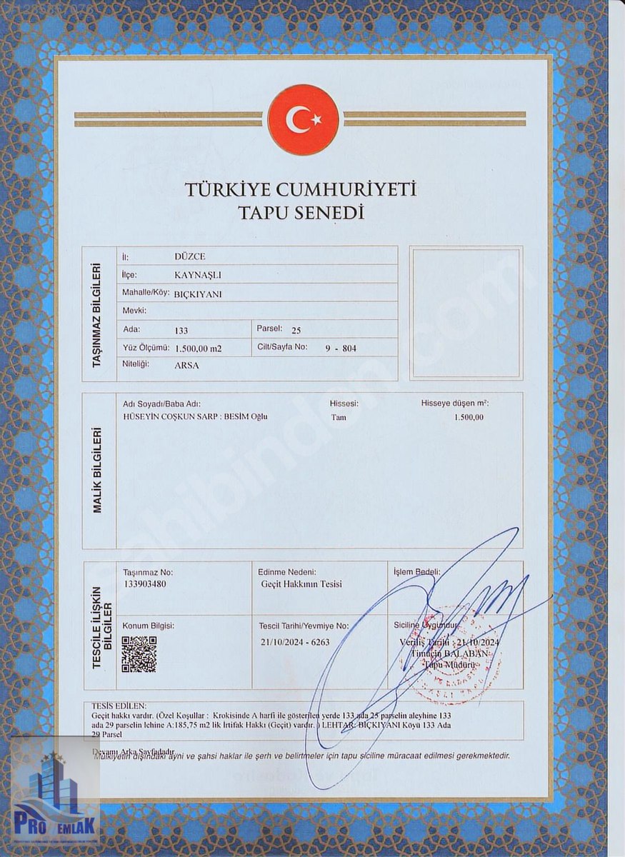 DÜZCE KAYNAŞLI BIÇKIYANI K TOPUK YAYLASINA 3 KM %50 İMARLI ARSA - DÜZCE KAYNAŞLI fotoğraf 4