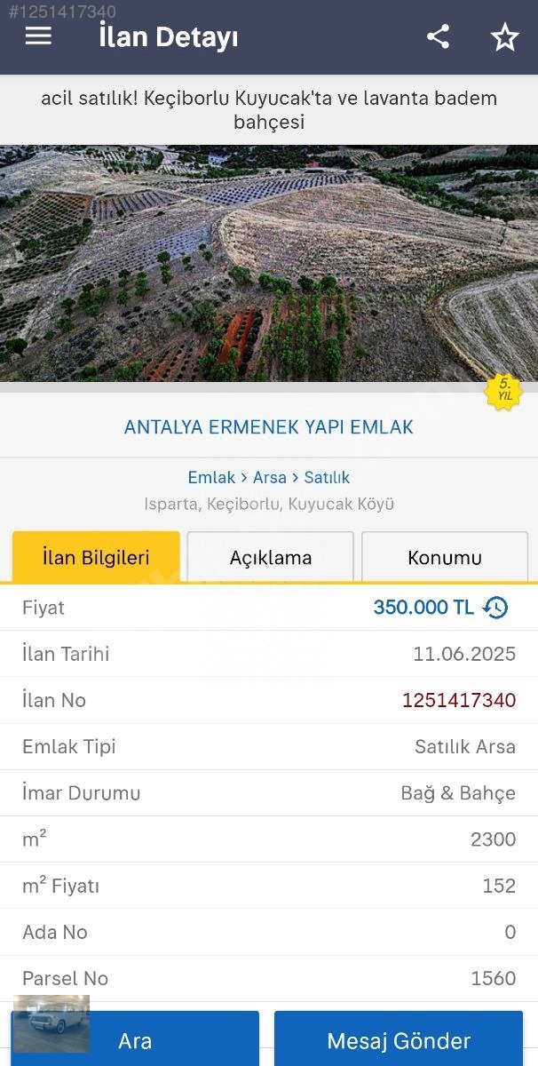 acil satılık! Keçiborlu Kuyucak'ta ve lavanta badem bahçesi - ISPARTA KEÇİBORLU fotoğraf 31