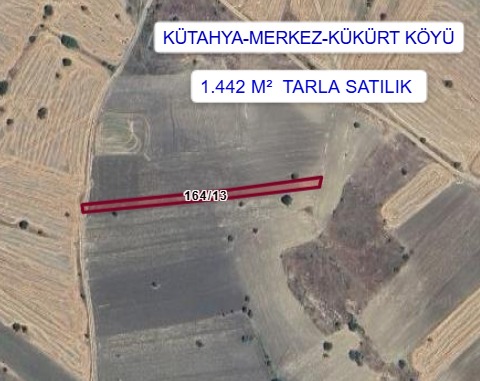 KÜTAHYA MERKEZ KÜKÜRT  KÖYÜNDE 1.442  M²  TARLAMIZ SATILIKTIR - KÜTAHYA MERKEZ fotoğraf 5