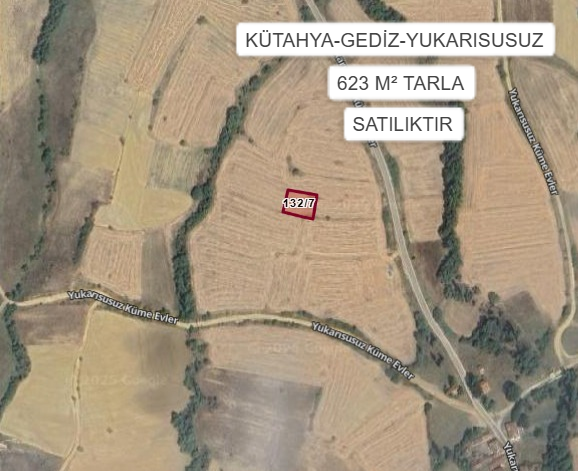 KÜTAHYA GEDİZ YUKARISUSUZ KÖYÜ’NDE 623 M² TARLA SATILIKTIR - KÜTAHYA GEDİZ fotoğraf 2