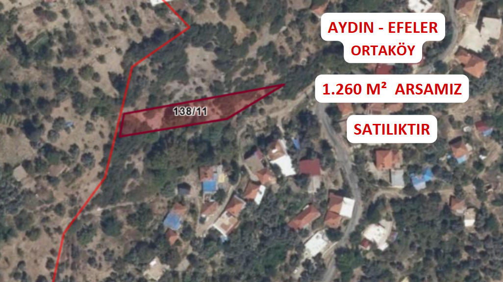 AYDIN EFELER ORTAKÖY KÖYÜNDE 1.260 M² ARSA SATILIKTIR. - AYDIN EFELER fotoğraf 2