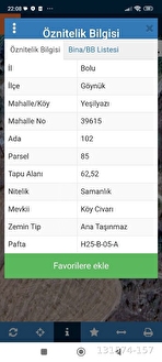 GÖYNÜK YEŞİLYAZI KÖY İÇİ EV YERİ.