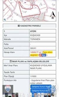 ŞEHIR MERKEZINE YAKIN 15.033 M² SATILIK ZEYTINLIK - AYDIN KUŞADASI fotoğraf 18