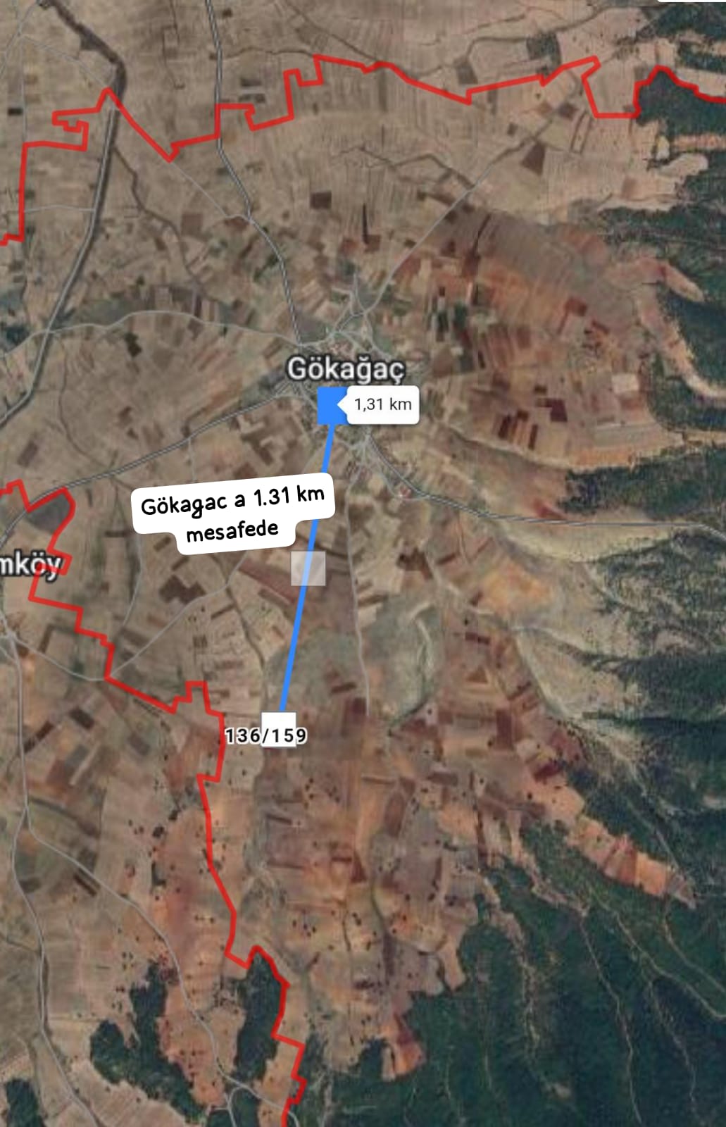 GÖKAĞAÇ KÖYÜ 1834 m2 KUPON ARAZİ Kütahya / Çavdarhisar / Gökağaç Köyü - KÜTAHYA ÇAVDARHİSAR fotoğraf 3