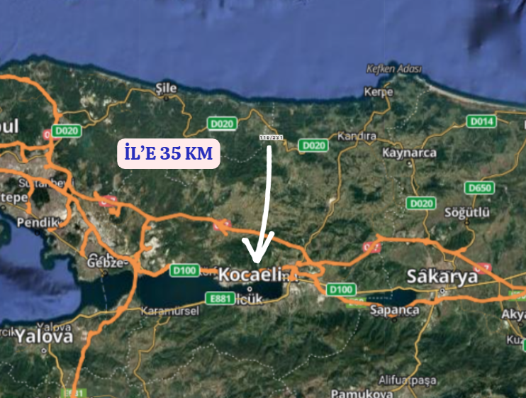 KOCAELİ KANDIRA YAĞCILAR  KÖYÜNDE 2.573  M² TARLA  SATILIKTIR - KOCAELİ KANDIRA fotoğraf 6