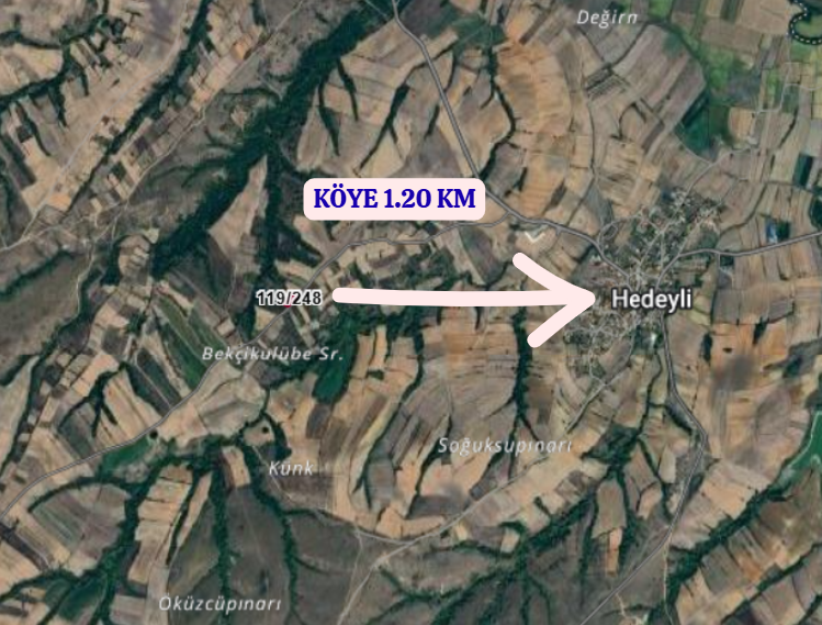 TEKİRDAĞ HAYRABOLU HEDEYLİ  KÖYÜNDE  1.078  M²  TARLA SATILIKTIR - TEKİRDAĞ HAYRABOLU fotoğraf 4