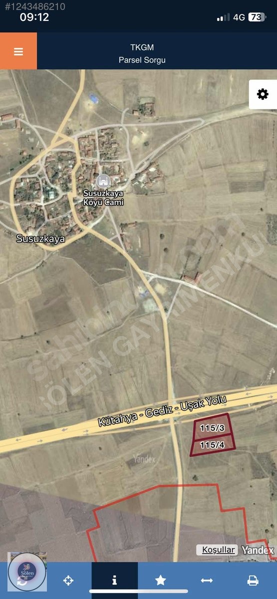 KÜTAHYA GEDİZ YOLU ÜZERİNDE SATILIK TARLALAR - KÜTAHYA ÇAVDARHİSAR fotoğraf 4