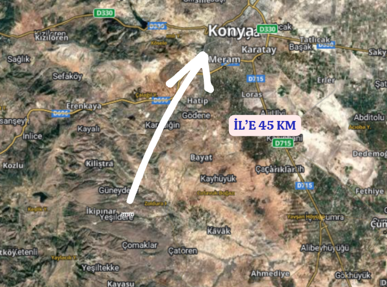  KONYA MERAM YEŞİLDERE   KÖYÜNDE  374  M²  BAHÇE  SATILIKTIR    - KONYA MERAM fotoğraf 6