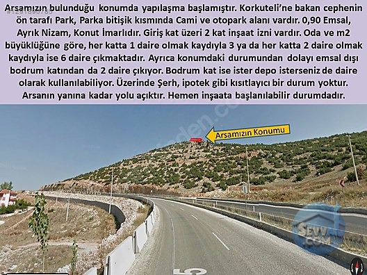 Korkuteli'nin en gözde parseli satışta... Otogar Karşısı Tepenin Üstü.... - ANTALYA KORKUTELİ fotoğraf 17