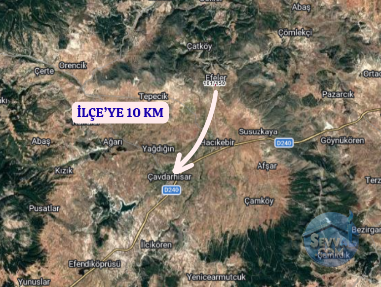 KÜTAHYA ÇAVDARHİSAR EFELER  KÖYÜNDE 2.495 M²  TARLA  SATILIKTIR - KÜTAHYA ÇAVDARHİSAR fotoğraf 5