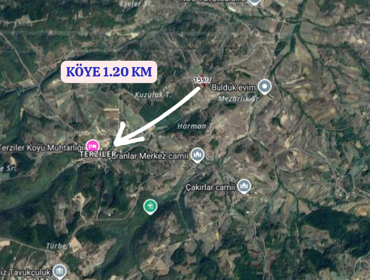 KOCAELİ DERİNCE TERZİLER  KÖYÜNDE   1.304  M²  TARLA  SATILIKTIR - KOCAELİ DERİNCE fotoğraf 4