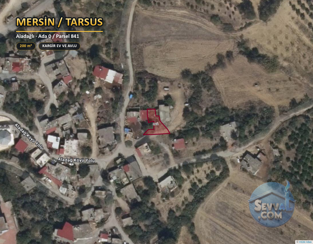 MERSİN TARSUS ALADAĞLI 200 m² SATILIK ARSA - MERSİN TARSUS fotoğraf 2
