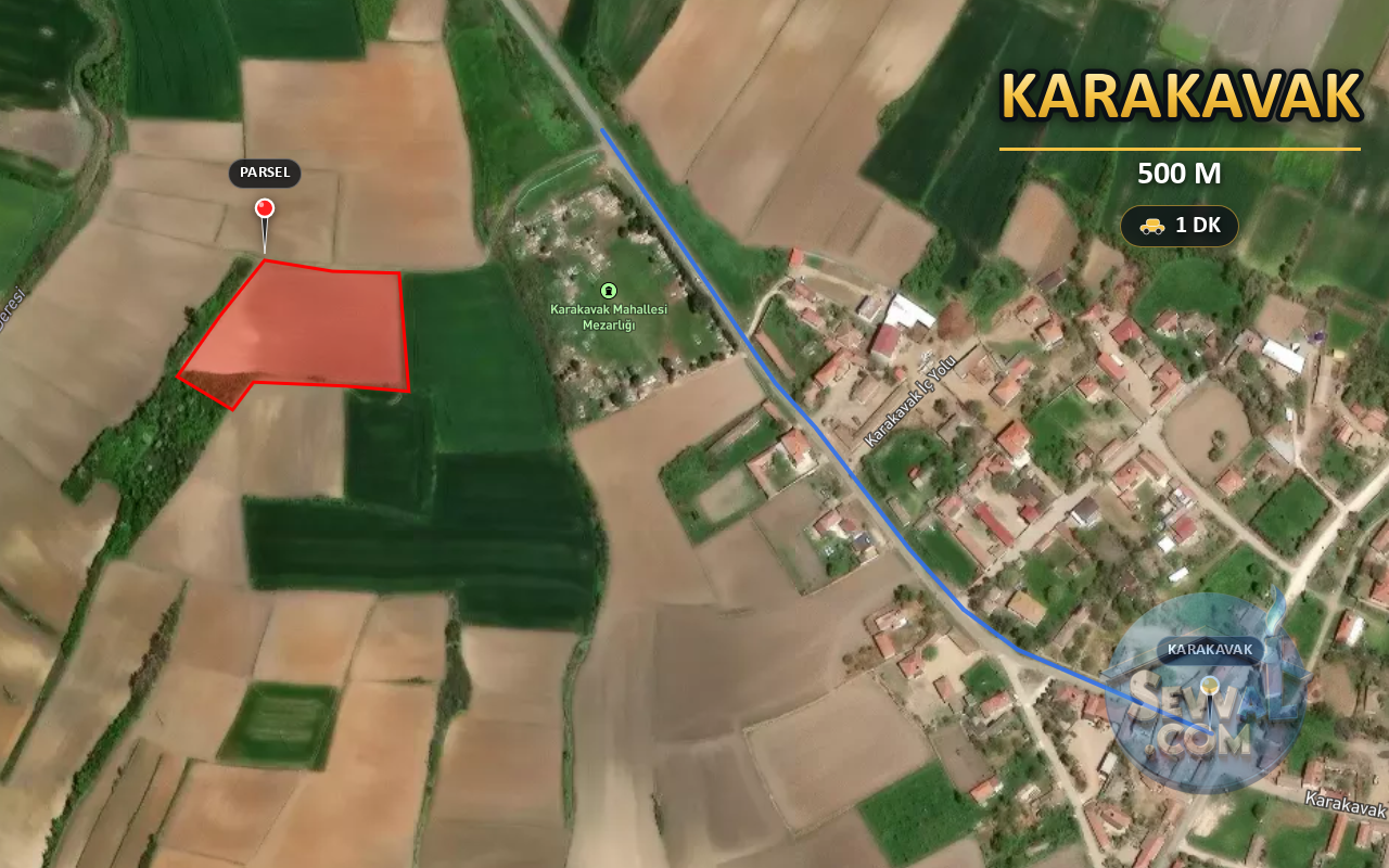 TEKİRDAĞ HAYRABOLU KARAKAVAK 8.350 m² SATILIK ARSA - TEKİRDAĞ HAYRABOLU fotoğraf 6