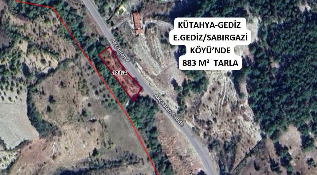 KÜTAHYA GEDİZ E.GEDİZ 883 M² TARLA SATILIKTIR - KÜTAHYA GEDİZ fotoğraf 2