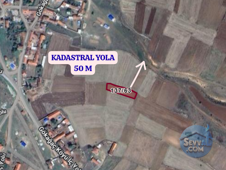 KÜTAHYA ÇAVDARHİSAR GÖKAĞAÇ  KÖYÜNDE  833 M²  TARLA SATILIKTIR - KÜTAHYA ÇAVDARHİSAR fotoğraf 3
