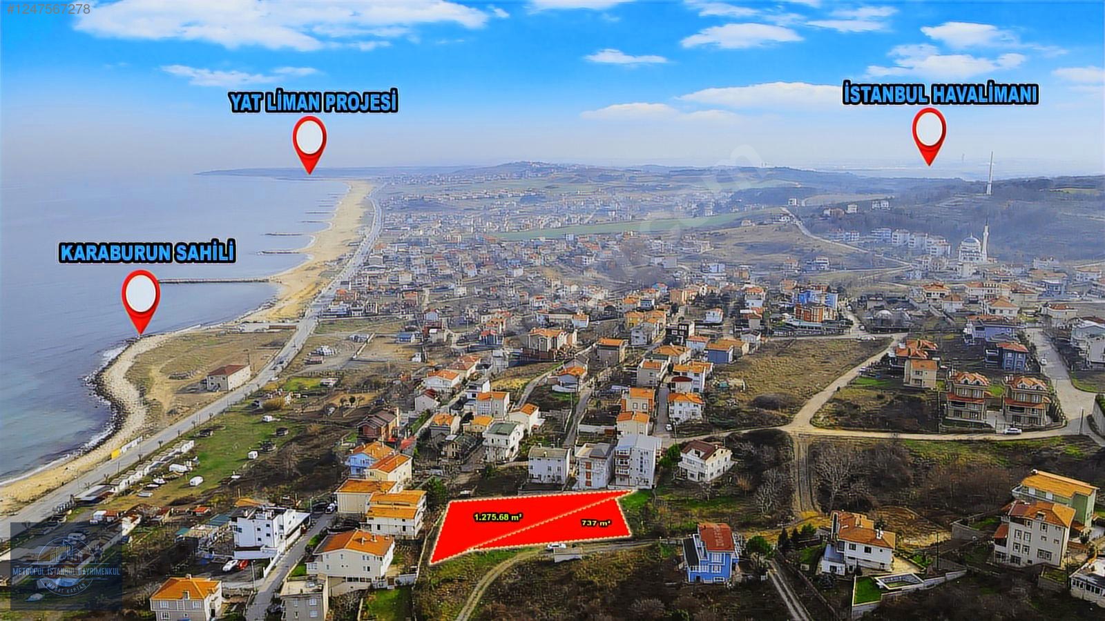 KARABURUN DA DENİZ MANZARALI TEK TAPU ARSA - İSTANBUL ARNAVUTKÖY fotoğraf 5