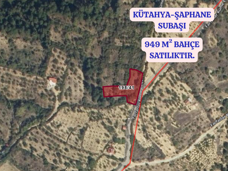 KÜTAHYA ŞAPHANE SUBAŞI MAHALLESİNDE 949 M² BAHÇE SATILIKTIR - KÜTAHYA ŞAPHANE fotoğraf 2