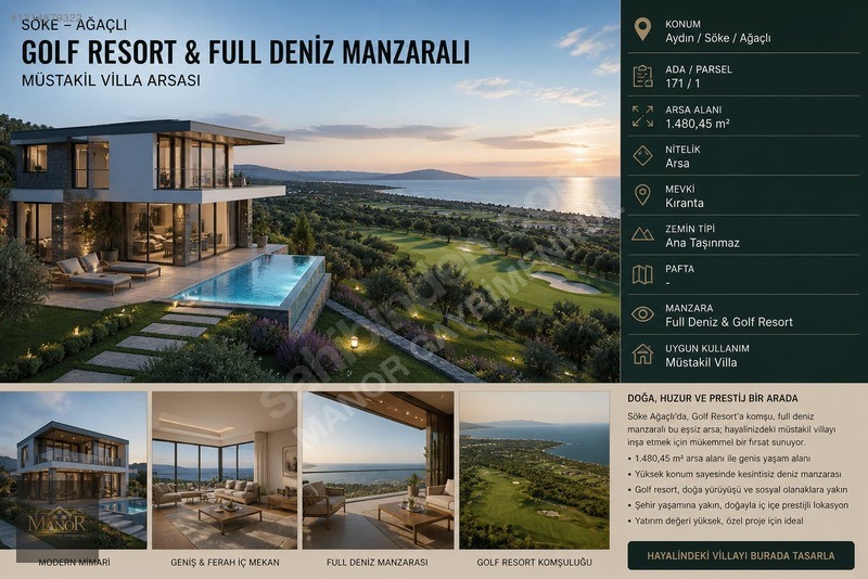 Söke Ağaçlı'da Deniz Manzaralı Villa Arsası - AYDIN SÖKE fotoğraf 7
