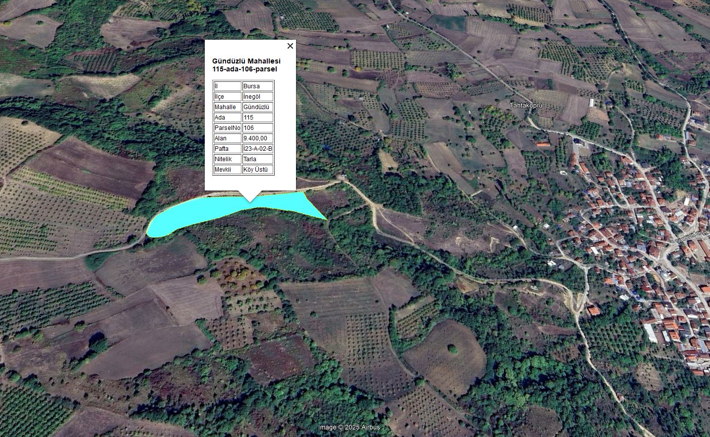  BURSA  İNEGÖL GÜNDÜZLÜ   KÖYÜNDE  9.400  M²  TARLA  SATILIKTIR - BURSA İNEGÖL fotoğraf 4