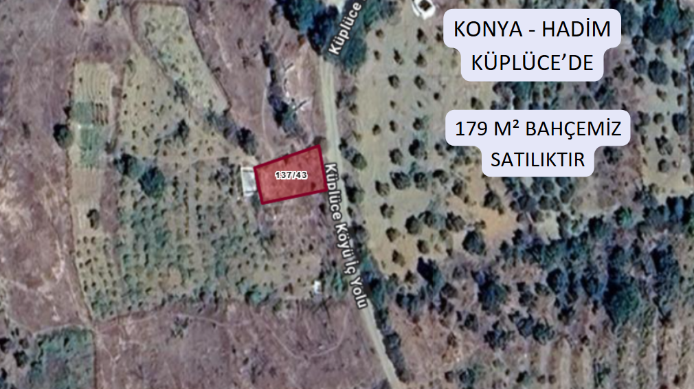 KONYA HADİM KÜPLÜCE KÖYÜNDE 179 M² BAHÇEMİZ SATILIKTIR. - KONYA HADİM fotoğraf 2