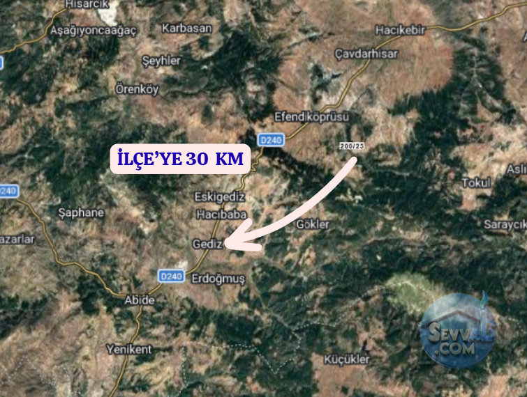 KÜTAHYA GEDİZ YAĞMURLAR  KÖYÜNDE  2.718 M²  TARLA  SATILIKTIR - KÜTAHYA GEDİZ fotoğraf 5