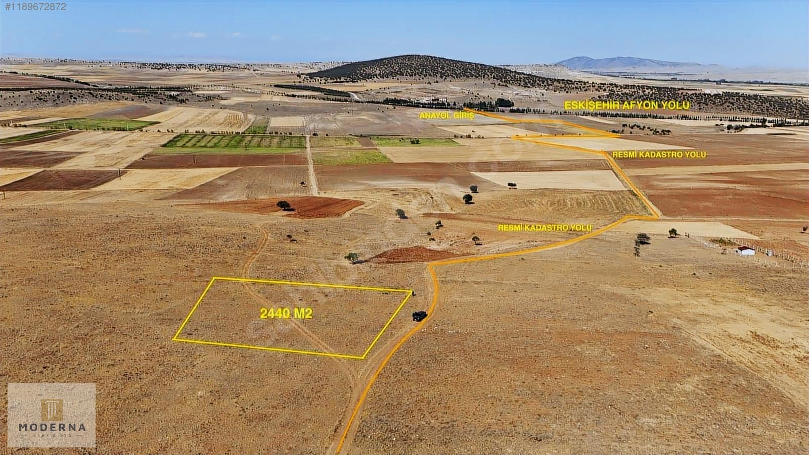 ESKİŞEHİR SEYİTGAZİ AYVALI 2440 M2 KADASTRO YOLA CEPHELİ ARAZİ - ESKİŞEHİR SEYİTGAZİ fotoğraf 7