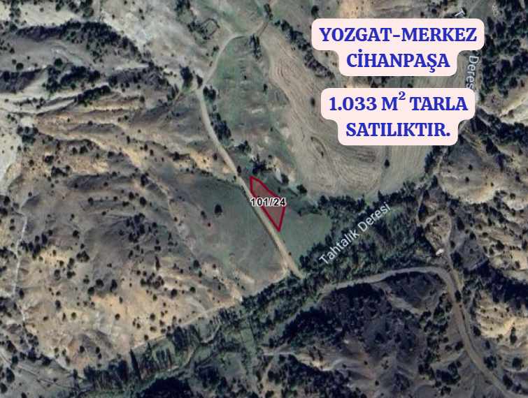 YOZGAT MERKEZ CİHANPAŞA KÖYÜNDE 1.033 M² TARLA SATILIKTIR. - YOZGAT MERKEZ fotoğraf 2