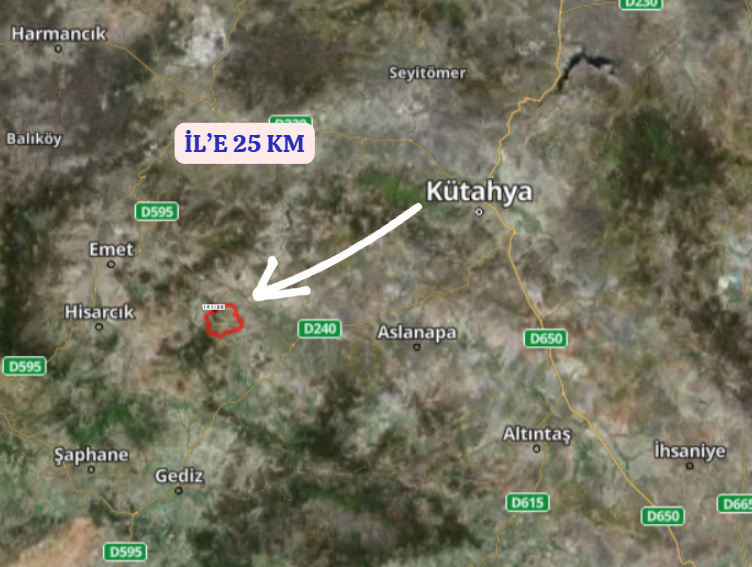 KÜTAHYA EMET ABAŞ  KÖYÜNDE 3.698 M² TARLA SATILIKTIR - KÜTAHYA EMET fotoğraf 9