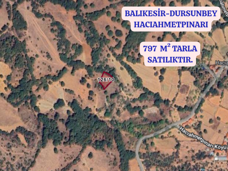 BALIKESİR DURSUNBEY HACIAHMETPINARI  KÖYÜNDE 797 M² TARLA SATILIKTIR - BALIKESİR DURSUNBEY fotoğraf 2